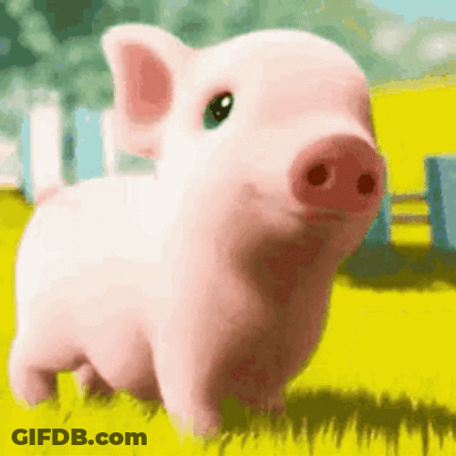 Piggy Cute Wink Smile Piglet GIF