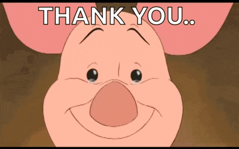 Piglet Happy Tears GIF