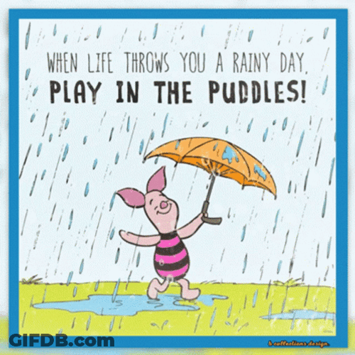 Piglet Rainy Good Morning GIF