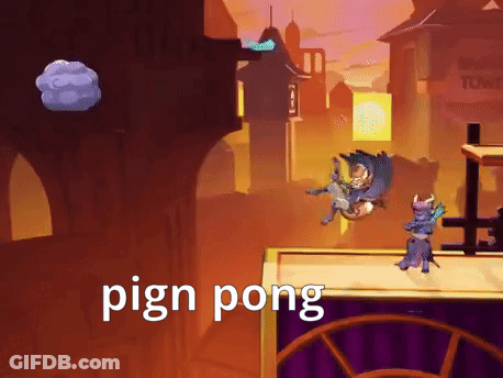 Pign Pong Is The Name Of The Game Shown In This Cartoon GIF