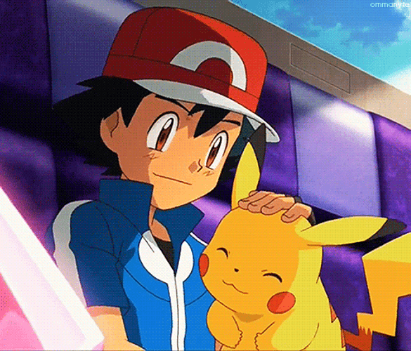 Pikachu And Ash Quality Time GIF