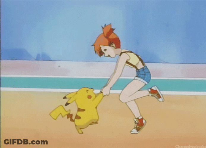 Pikachu And Misty Happy Dancing GIF