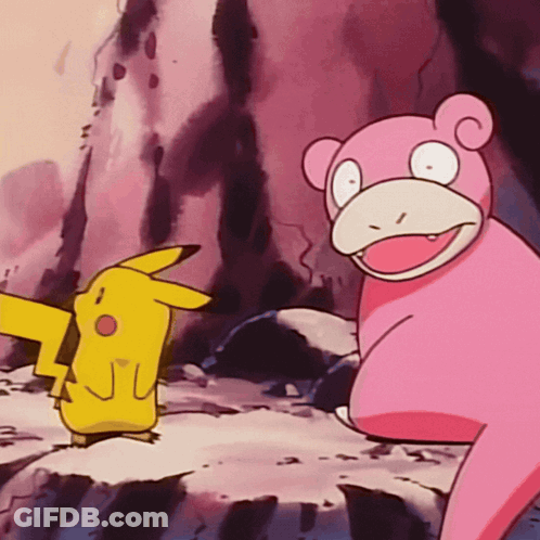 Pikachu And Pink Monkey Cartoon GIF