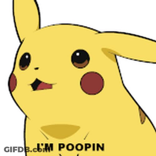 Pikachu Announcing False Alarm Poop GIF