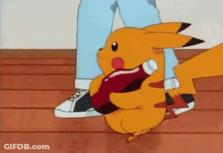 Pikachu Carrying His Ketchup GIF