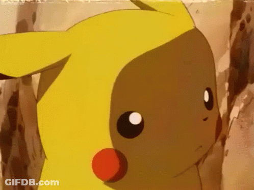 Pikachu Close Up Serious Look GIF