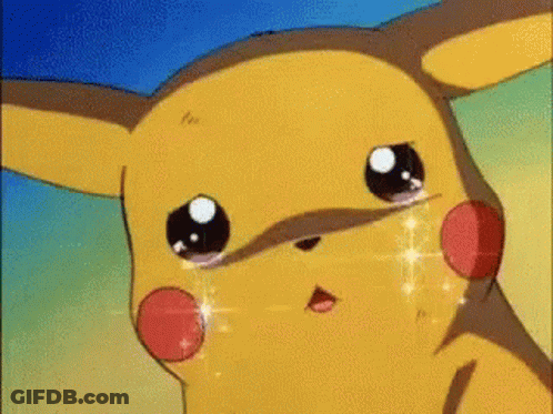 Pikachu Crying With Tears GIF