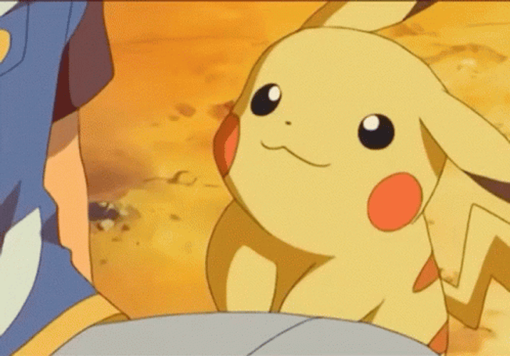 Pikachu Cute Gets Head Rubbed GIF
