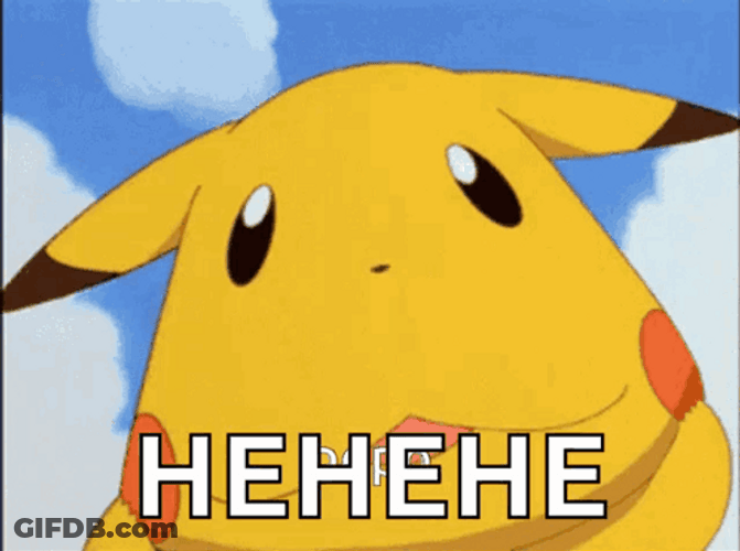 Pikachu Cute Hehehe GIF