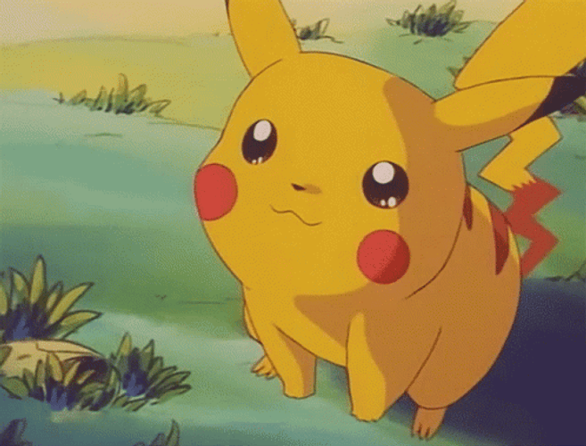Pikachu Cute Raising Hand GIF