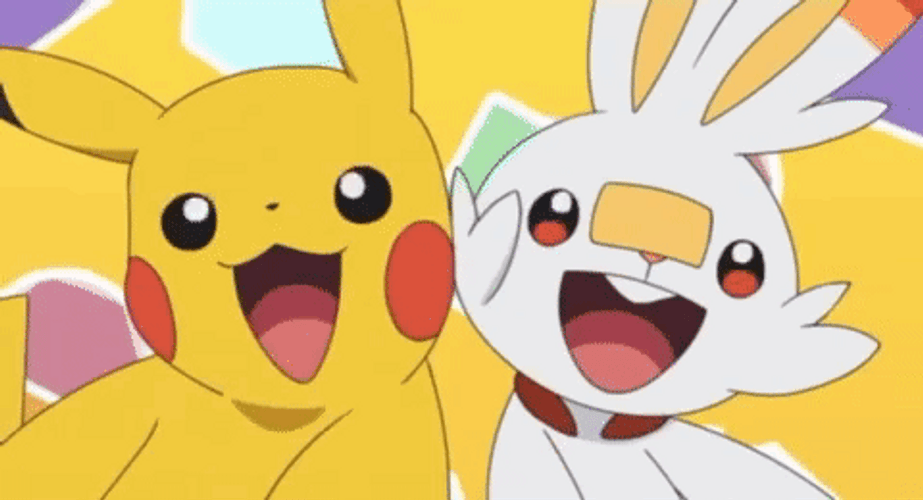 Pikachu Cute With Scorbunny GIF