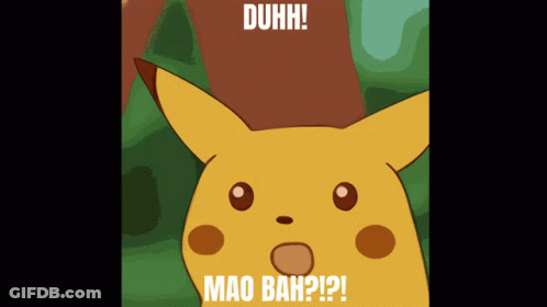 Pikachu Duhh Mao Bah GIF