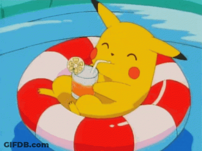 Pikachu In Hot Summer Vacation GIF