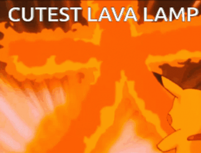 Pikachu Looking In Huge Lava Lamp GIF