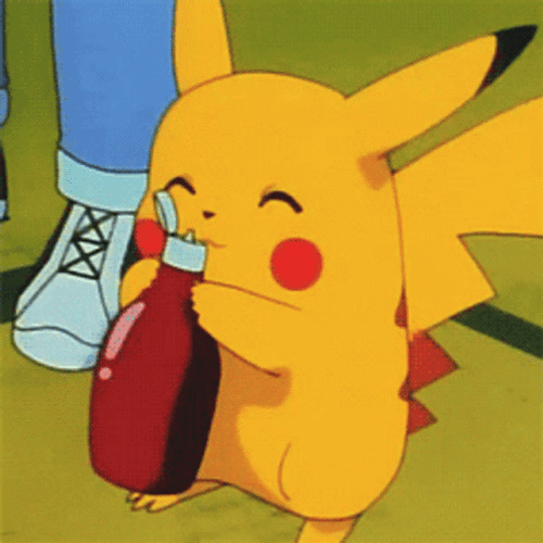 Pikachu Loves To Lick Ketchup GIF