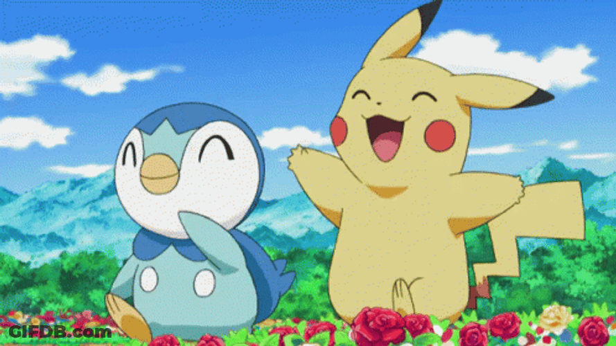 Pikachu Piplup March GIF