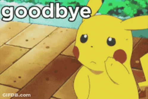 Pikachu Saying Goodbye On Wooden Deck GIF