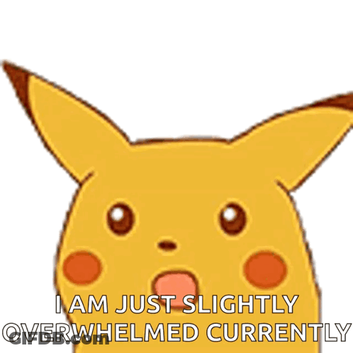 Pikachu Saying I Am Just Slightly Overwhelmed Currently GIF