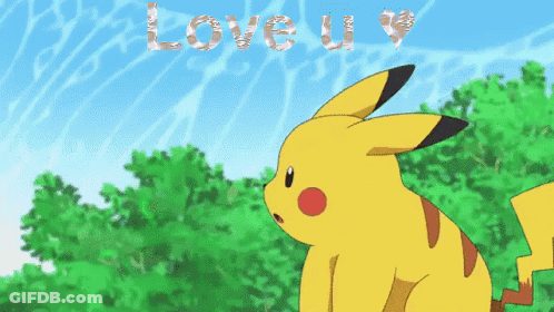 Pikachu Saying Love U GIF