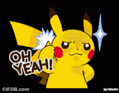 Pikachu Saying Oh Yeah GIF