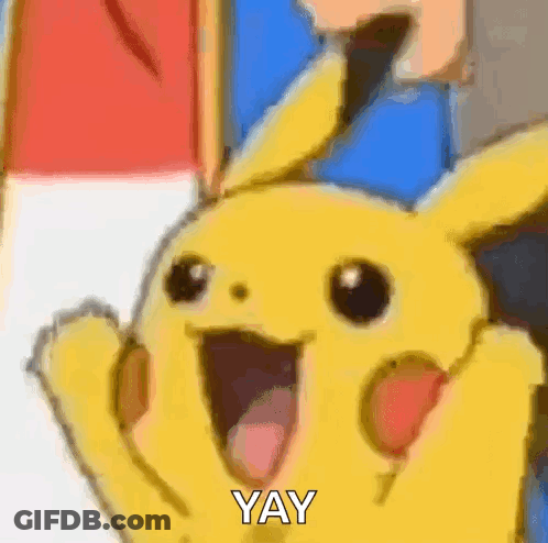 Pikachu Saying Yay GIF