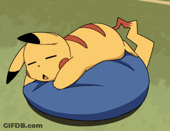 Pikachu Sleeping Carefree GIF