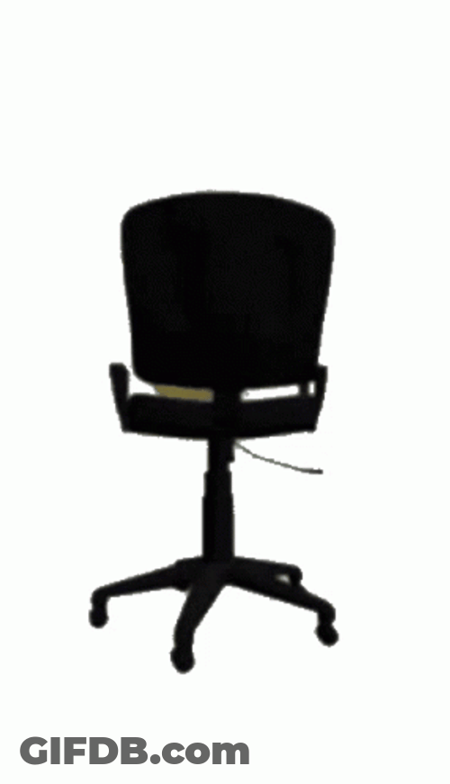 Pikachu Spinning Fast On Black Chair GIF