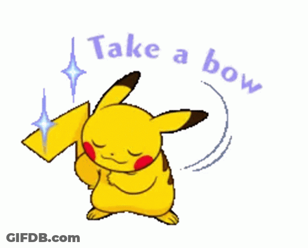 Pikachu Taking A Bow GIF