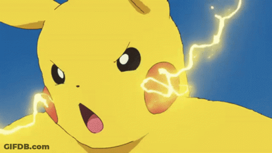 Pikachu Thunderbolt Attack GIF