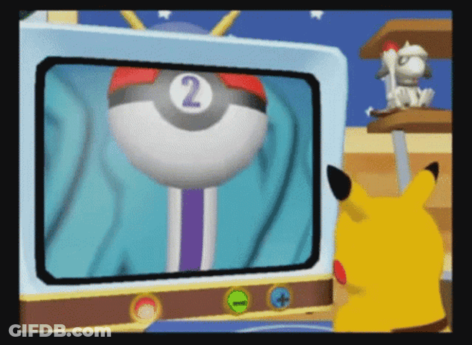 Pikachu Watching Wooper GIF