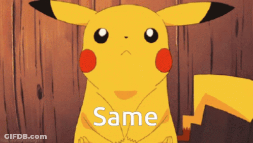 Pikachu With Same Face Text GIF