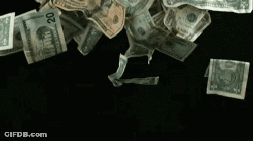 Pile Of 20 Dollar Bills Falling GIF