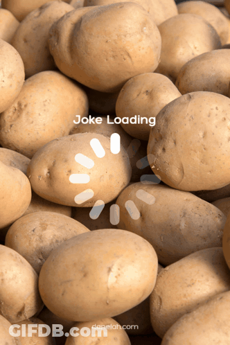 Pile Of Potatoes With Joke Loading Icon GIF