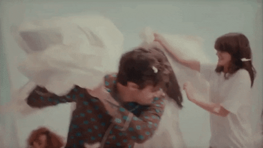 Pillow Fight Late Night Talking GIF