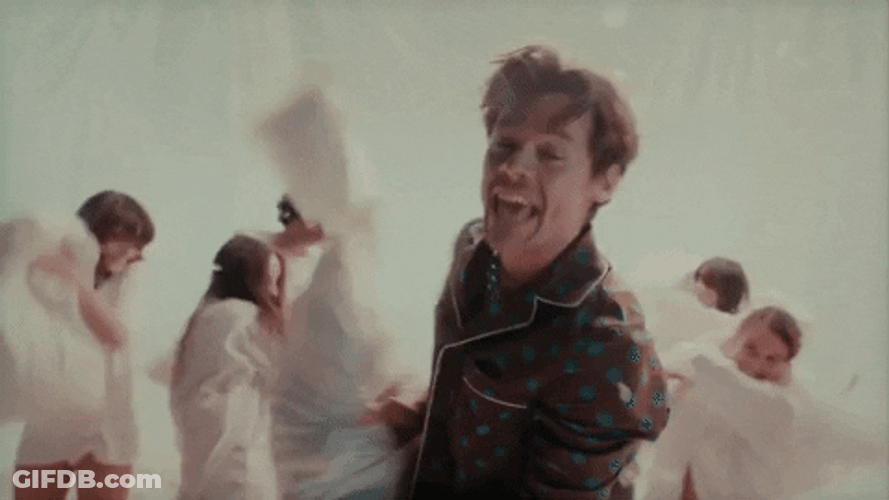 Pillow Fight With Harry Styles GIF