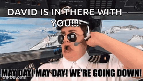 Pilot In Cockpit Saying Mayday GIF