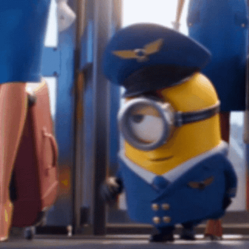 Pilot Minion In Minions: The Rise Of Gru GIF