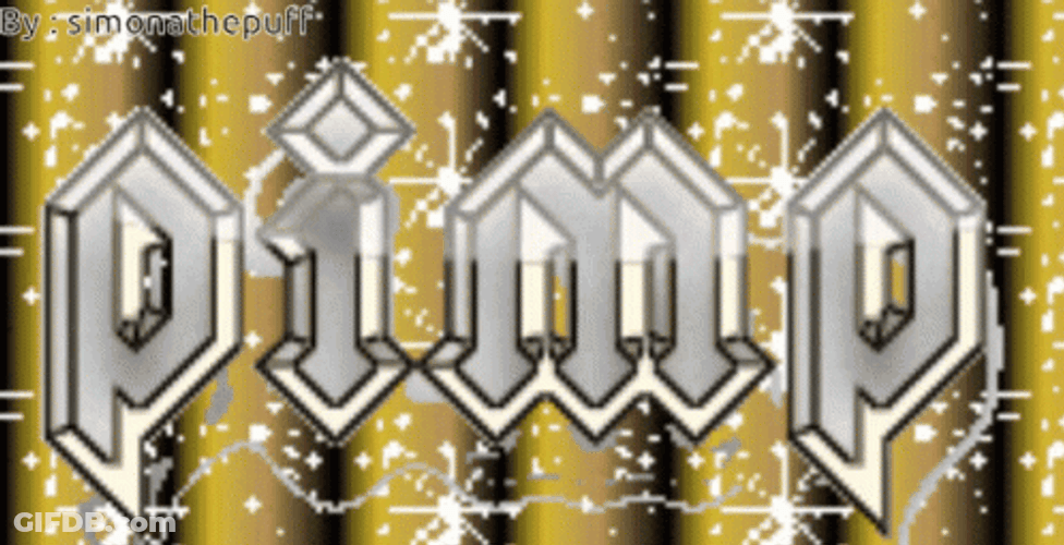 Pimp Logo Glitters GIF