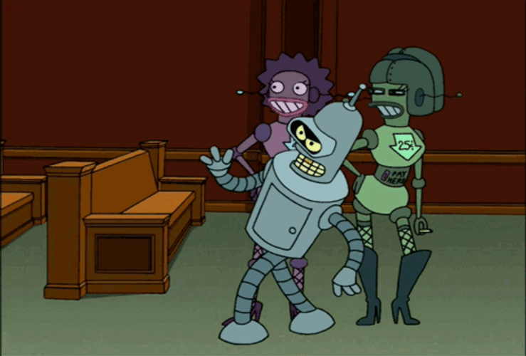 Pimp Walk Of Bender And Friends GIF