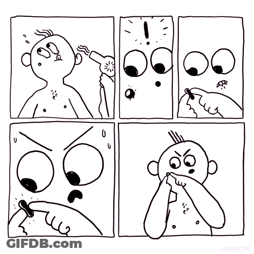 Pimple Popping Comics Illustration GIF