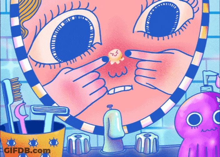 Pimple Popping Eww Animated Art GIF