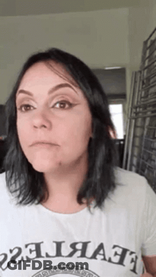 Pimple Popping Lady Putting On Make Up GIF