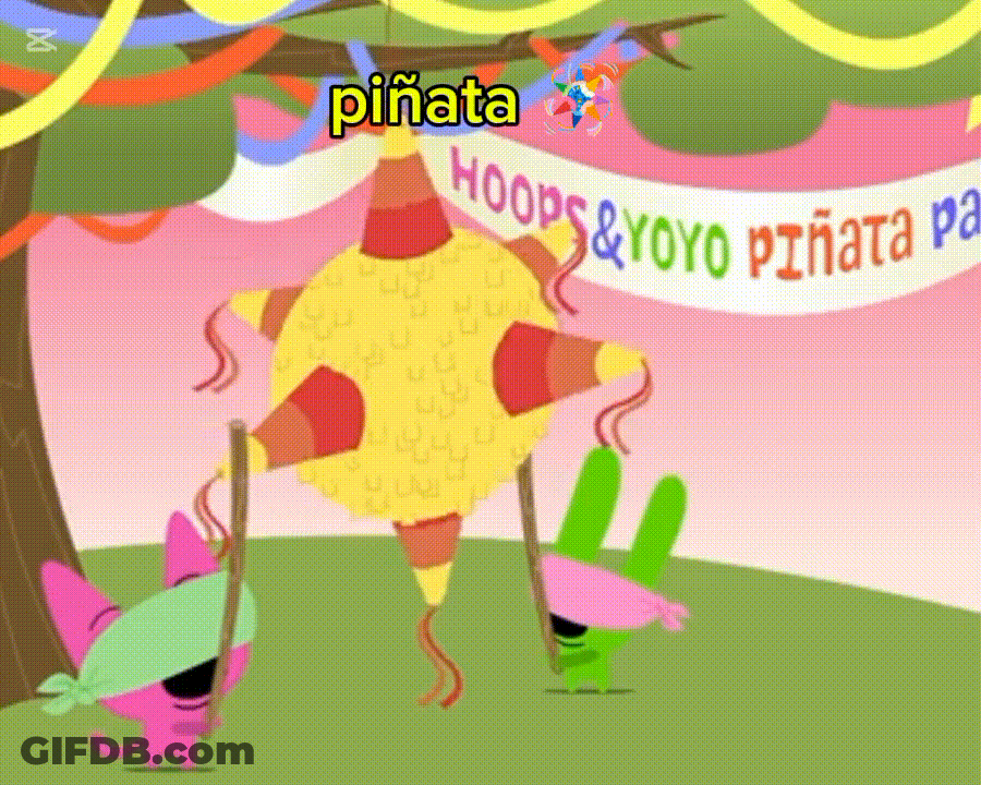 Piñata With Hoops And Yoyo GIF