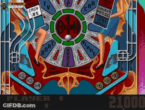 Pinball Game Saying Player 1 GIF