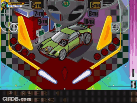 Pinball Game With Number 1 GIF