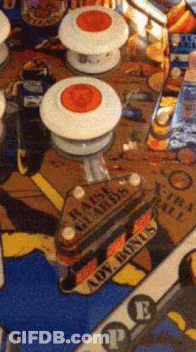 Pinball Machine With Raise Guards Button GIF