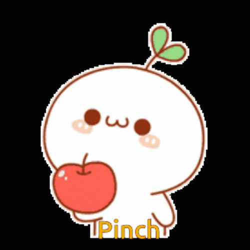 Pinch Eating Apple GIF