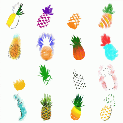 Pineapple Blinking Wall Pop GIF