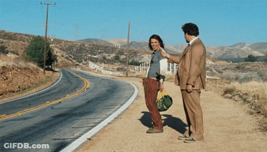 Pineapple Express Dale Denton Saul Silver Hitch Hiking GIF