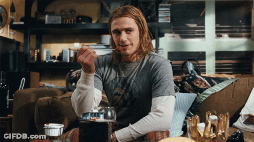 Pineapple Express James Franco Eating GIF